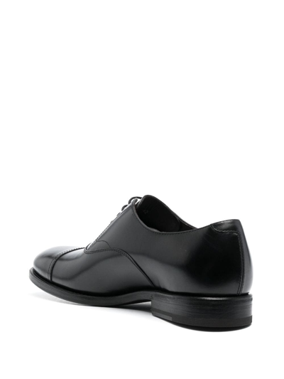 Shop Henderson Baracco Lace-up Leather Oxford Shoes In Black
