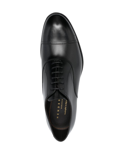Shop Henderson Baracco Lace-up Leather Oxford Shoes In Black