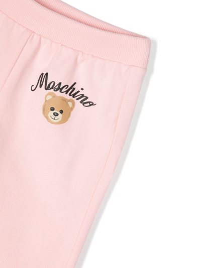 Shop Moschino Logo-print Track Pants Set In Pink