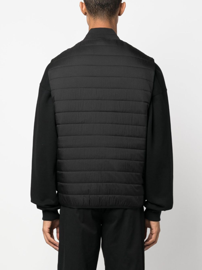 Calvin Klein Logo-patch Zip-up Gilet In Black