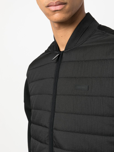 Calvin Klein Logo-patch Zip-up Gilet In Black