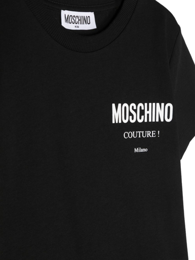 Shop Moschino Logo-print Cotton T-shirt In Black