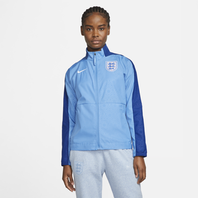 Shop Nike England  Women's Dri-fit Anthem Soccer Jacket In Blue