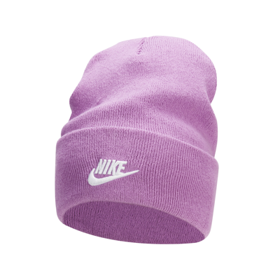 Shop Nike Unisex Peak Tall Cuff Futura Beanie In Purple