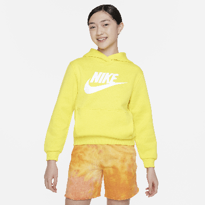 Shop Nike Sportswear Club Fleece Big Kids' Hoodie In Yellow