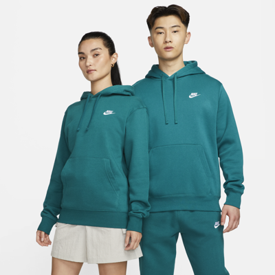 Shop Nike Men's  Sportswear Club Fleece Pullover Hoodie In Green