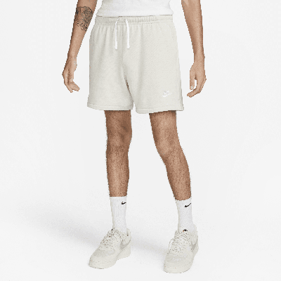 Shop Nike Men's Club Fleece French Terry Flow Shorts In Grey