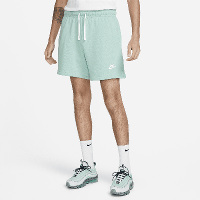 Shop Nike Men's Club Fleece French Terry Flow Shorts In Green