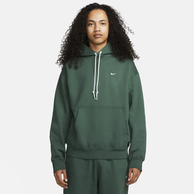 Shop Nike Men's Solo Swoosh Fleece Pullover Hoodie In Green