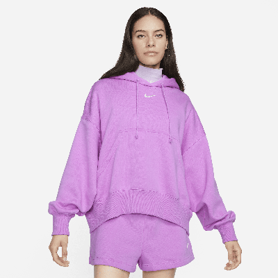 Shop Nike Women's  Sportswear Phoenix Fleece Over-oversized Pullover Hoodie In Purple