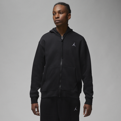 Shop Jordan Men's  Brooklyn Fleece Full-zip Hoodie In Black