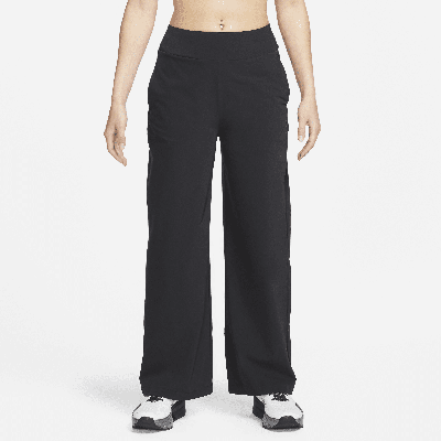 Shop Nike Women's Dri-fit Bliss Wide-leg Training Pants In Black