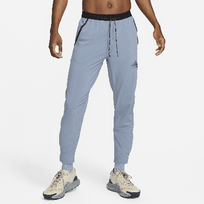 Shop Nike Men's Trail Dawn Range Dri-fit Running Pants In Blue