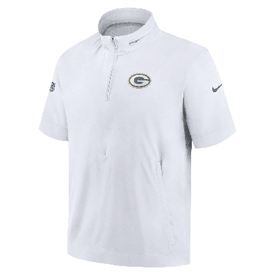 Shop Nike Men's Sideline Coach (nfl Green Bay Packers) Short-sleeve Jacket In White