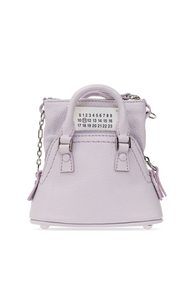Shop Maison Margiela 5ac Classique Baby Zipped Shoulder Bag In Purple