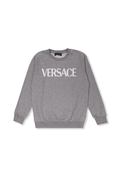 Shop Versace Kids Logo In Grey