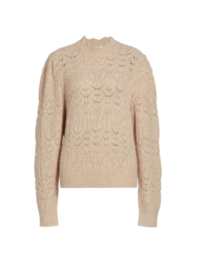 Shop Isabel Marant Étoile Women's Galini Alpaca-blend Pointelle Sweater In Beige