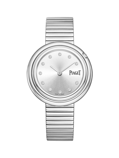 Shop Piaget Women's Possession Steel & 0.15 Tcw Diamond Bracelet Watch/34mm