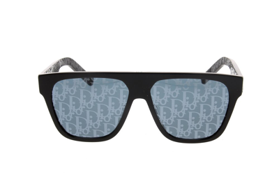 Shop Dior Eyewear B23 S3i Rectangular Frame Sunglasses In Black