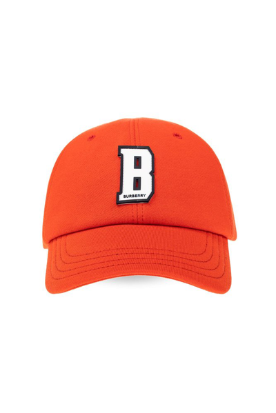 Shop Burberry Kids Logo Patch Baseball Cap In Red