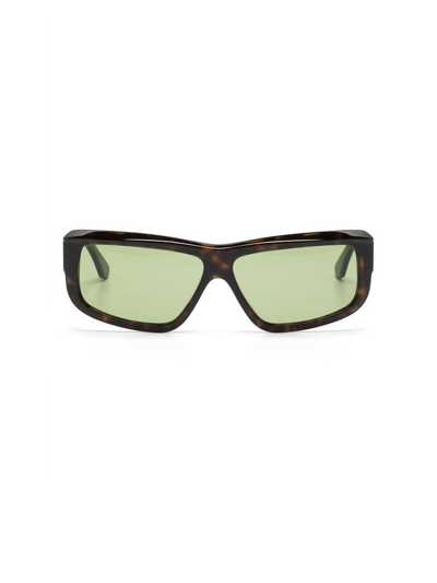 Shop Retrosuperfuture Annapuma Circuit Square Frame Sunglasses In Brown