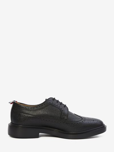 Shop Thom Browne Leather Longwing Brogues In Black