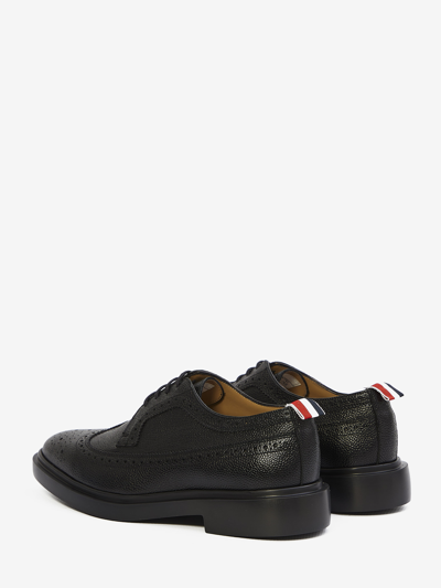 Shop Thom Browne Leather Longwing Brogues In Black