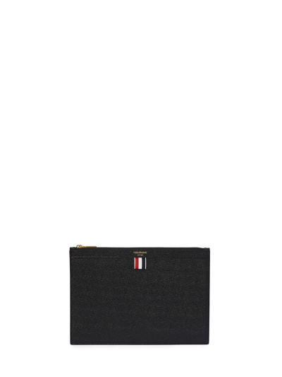 Shop Thom Browne Small Tablet Clutch In Black