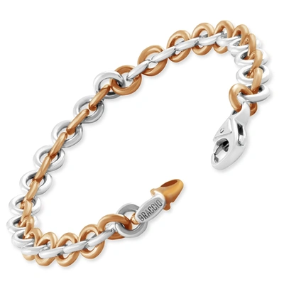 Pompeii3 Men's Link Rolo 14k Gold (40gram) Or Platinum (65gram) 9mm Bracelet 8" In Silver