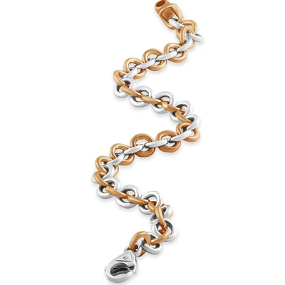 Pompeii3 Men's Link Rolo 14k Gold (40gram) Or Platinum (65gram) 9mm Bracelet 8" In Silver