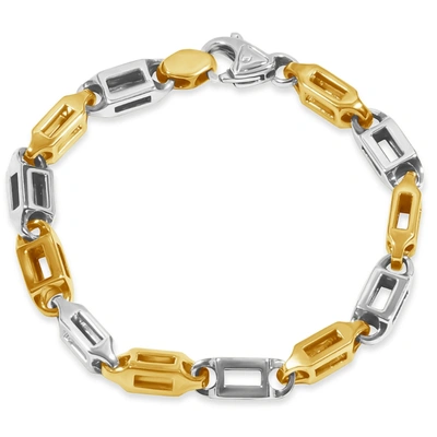 Pompeii3 Men's Link 14k Gold (50gram) Or Platinum (81gram) 7.5mm Bracelet 8.5" In Multi