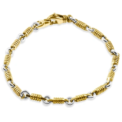 Pompeii3 Men's 14k Gold (21gram) Or Platinum (34gram) 4mm Link Bracelet 8.5" In Multi