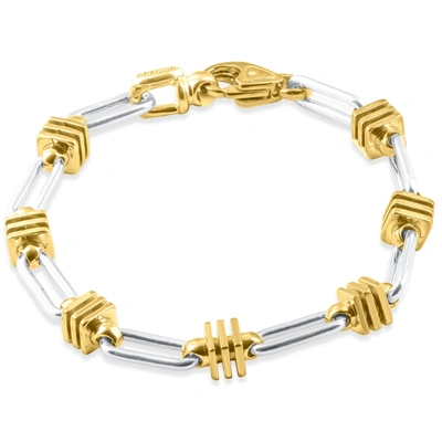 Pompeii3 Men's Link 14k Gold (41gram) Or Platinum (66gram) 6.5mm Bracelet 8.5" In Multi