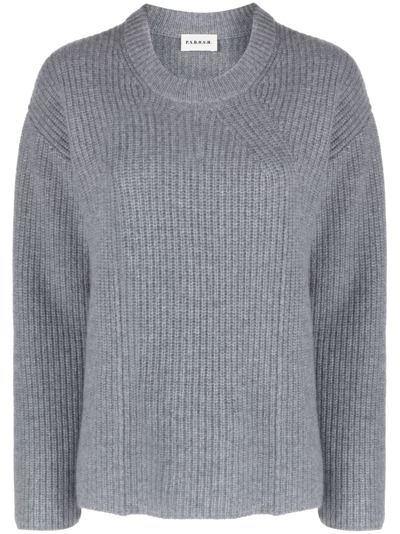 Shop P.a.r.o.s.h Ribbed-knit Cashmere Jumper In Grey