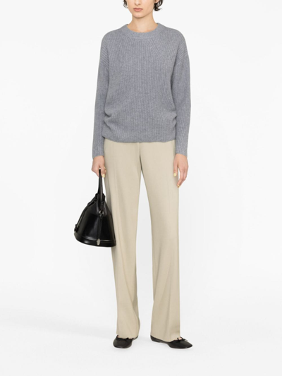 P.a.r.o.s.h Cashmere Round-neck Jumper In Grey