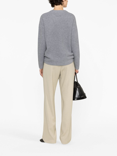 P.a.r.o.s.h Cashmere Round-neck Jumper In Grey