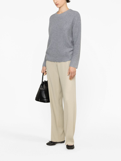 P.a.r.o.s.h Cashmere Round-neck Jumper In Grey