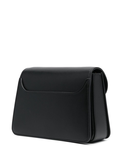 Shop Lanvin Concerto Leather Crossbody Bag In Schwarz