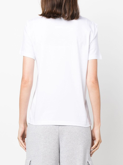 Moschino Teddy Bear-motif Cotton T-shirt In Weiss