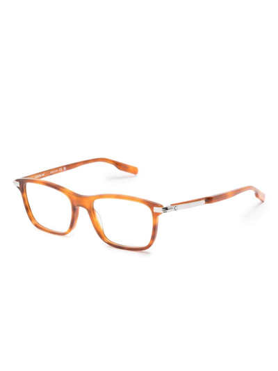 Shop Montblanc Havana Square-frame Glasses In Braun