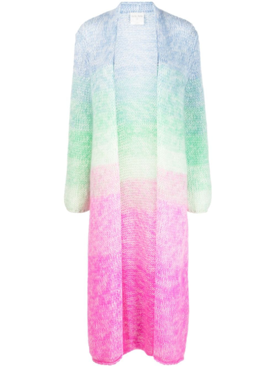 Shop Forte Forte Gradient-effect Mohair Coat In Pink