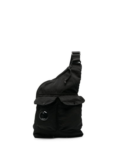 Shop C.p. Company Nylon B Lens-detail Messenger Bag In Schwarz