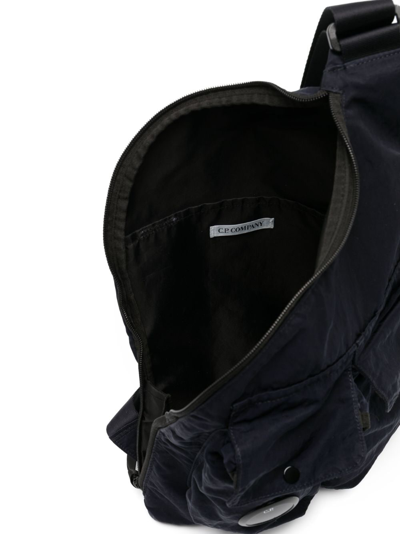 Shop C.p. Company Nylon B Lens-detail Messenger Bag In Blau