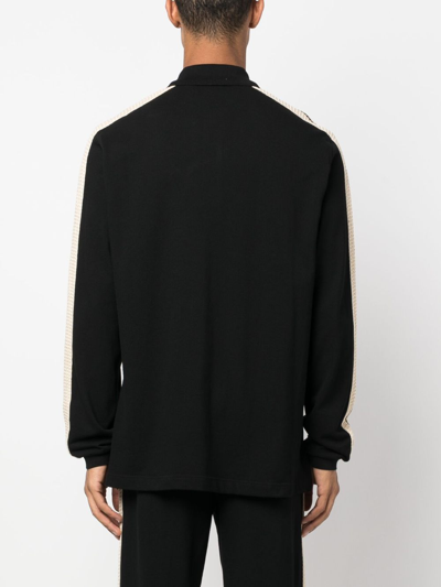 Palm Angels Pa Monogram-print Linen Shirt In Schwarz