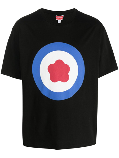 Shop Kenzo Target Cotton T-shirt In Schwarz