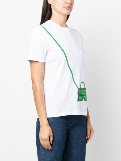 Shop Karl Lagerfeld Ikon/k Bag Print T-shirt In White