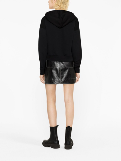Shop Karl Lagerfeld Ikon/k Bag Print Hoodie In Black