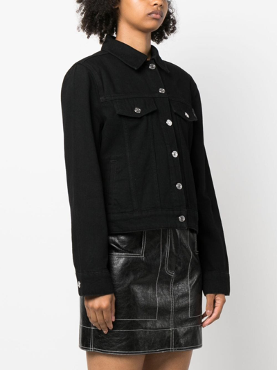 Karl Lagerfeld Jeansjacke Mit Strass In Black