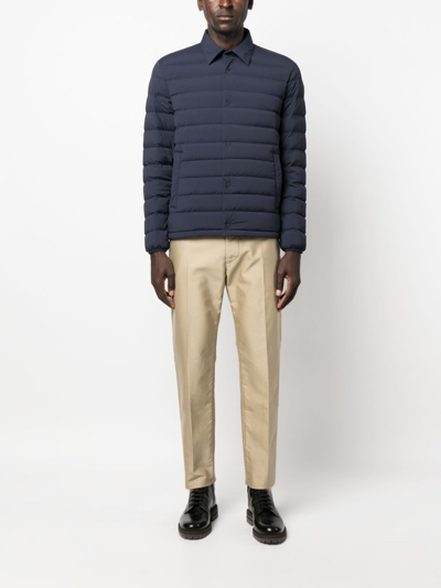 Herno Padded Down-feather Jacket In Blau