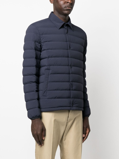 Herno Padded Down-feather Jacket In Blau